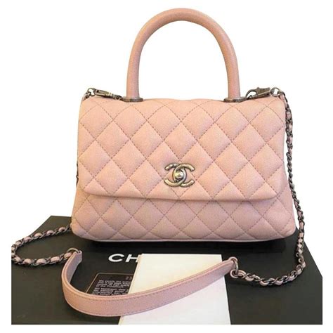 chanel coco handle bag pink